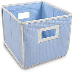 Blue Waffle Folding Nursery Storage Cubes (Pack of 3)  