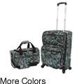 Rockland Expandable New Black Polka Dot 2 piece Lightweight Carry on 