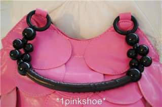New Hot Pink KATIE B. G. Layered Circle Bubble Handbag  