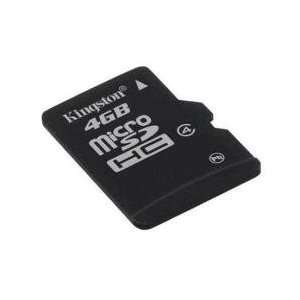   4GB microSDHC Class 4 Flash Card without Adapter   Single Pack (Black