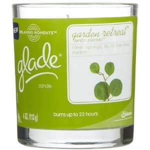 Glade Relaxing Moments Scented Candle Garden Retreat 4 oz (Quantity of 
