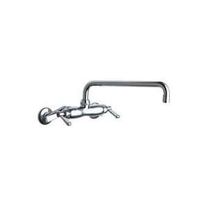  Chicago Faucets 445 L12CP Wall Mounted Service Sink Faucet 