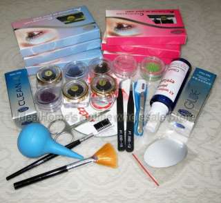 Pro False Eye Lash Fake Eyelash Extension Glue Full Kit Makeup Set 