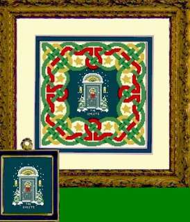 CELTIC CHRISTMAS WREATH Counted Cross Stitch Chart  