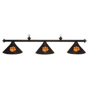  Clemson Tigers College Black 3 Shade Pool Table Light, 58 