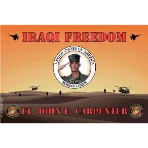 Marine Corps Iraqi Freedom Small Mailbox Flag