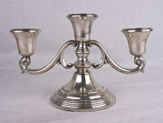 Two Sterling Silver Candelabras By Frank M. Whiting   Weighted  