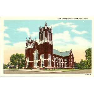   Postcard First Presbyterian Church Enid Oklahoma 