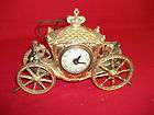 Antique Vintage Real Nice 4 Horse Carriage & Clock Only