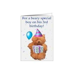  Beary Special 3rd Birthday Boy, Blank Card Toys & Games