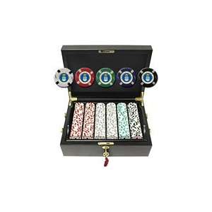   Force Seal 500 Poker Chips Set in Elegant Mahogany Case Sports
