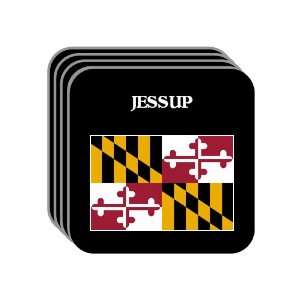 US State Flag   JESSUP, Maryland (MD) Set of 4 Mini Mousepad Coasters