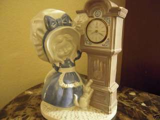 Vintage Linden Black forest Clock & Pauline Figurine  