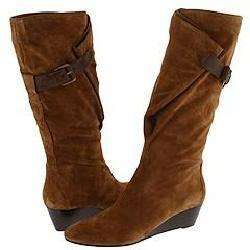 Nine West Yoursocute Natural/Medium Brown Suede Boots  