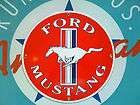 classic FORD MUSTANG retro logoed porcelain coated metal sign