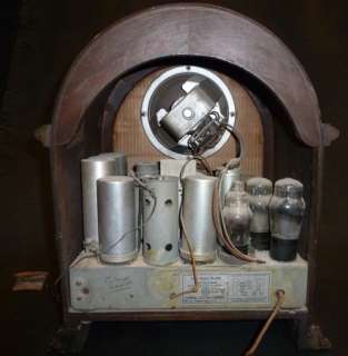 ANTIQUE 1933 GE CATHEDRAL MANTEL CLOCK DESIGN RADIO K64  