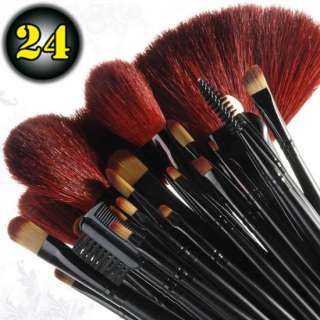 24 PCS Cosmetic Makeup Brushes Set Kit With Black Case  