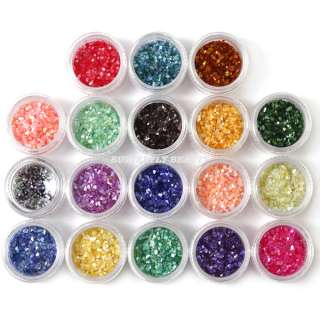 18 Colors Crushed Shell Powder Decoration Nail Art B30  