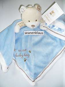 NWT Carters Little Collection Sweet Baby Boy Bear Security Blanket 