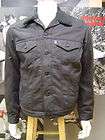 LEVIS MENS RELAXED FIT BLACK SHERPA LINED COTTON TRUCKER JACKET 