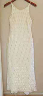   ? IVORY ICICLE SPARKLE FULL LENGTH WEDDING DRESS GOWN SZ 6 GC  