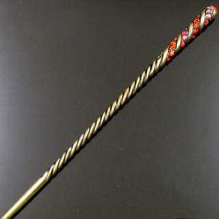   Item  1pc Austrian rhinestone crystal Antiqued hair stick