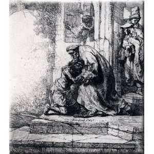   Prodigal Son 14x16 Streched Canvas Art by Rembrandt