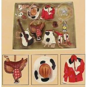    Western COWGIRL 12 pc. CHRISTMAS tree ORNAMENTS