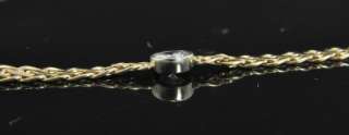   Round Diamond Solitaire Bezel Charm Pendant Chain Necklace 16  
