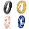 Black, Gold, Rose Gold, Blue Plate Dome Tungsten Ring  