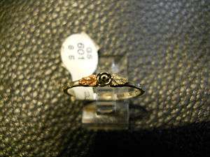 Ladies Black Hills Gold on Silver Small Rose Ring  