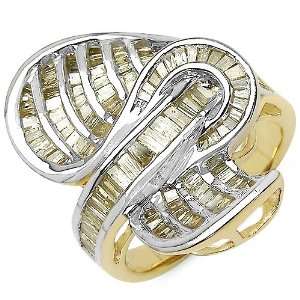  1.68 Carat 14K Gold Plated Genuine Diamond Accents 