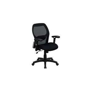    Back Super Mesh Office Chair with Black Fabric Seat