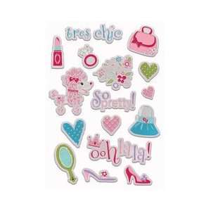  Perfectly Posh Glass Stickers 5 Inch by 7 Inch Sheet, Chic 