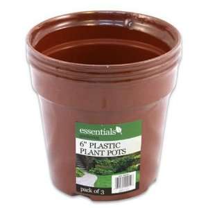  Plastic Plant Pots 3 Pack 6 Case Pack 36