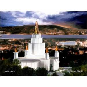  LDS Oakland Temple by Brent Borup 12x10 Plaque   Framed 