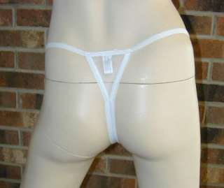 Sheer & Sensual 2 Pairs Butterfly Crotchless Thongs w/Sequins White 