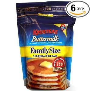 Krusteaz Buttermilk Pancake Mix, 5.0 Pound Bags (Pack of 6)