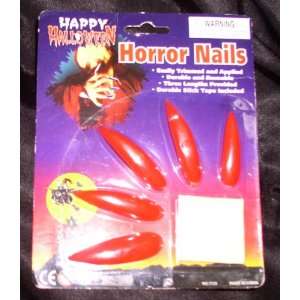  Horror Fake Nails   Red Beauty