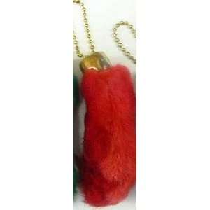  Red Lucky Rabbit Foot Key Chain 