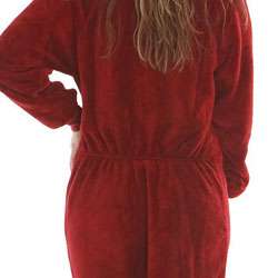 Womens Fleece Footed Pajama Set  