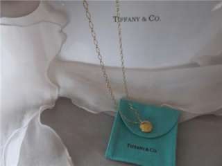 Tiffany & Co. 18K Link Gold Notes I Love You Necklace  