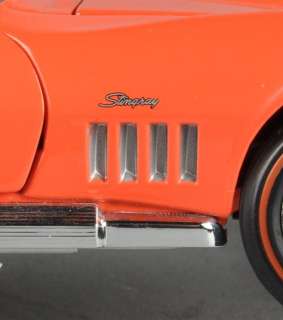FRANKLIN MINT Orange 1969 Chevy Corvette Stingray 124 Diecast Model 