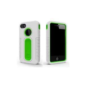 iPhone 4 and 4S Duo Shield Case with Side Grip   Neon Green/White 