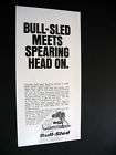 Bull Sled football head blocking machine 1968 print Ad