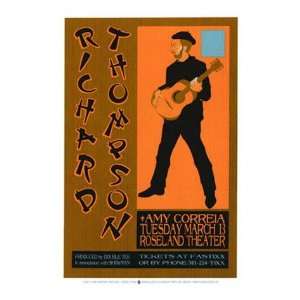  Richard Thompson 2001 Portland Concert Poster