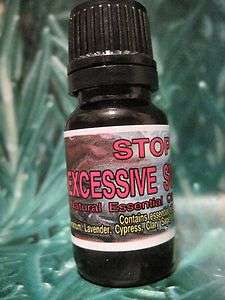 STOP EXCESSIVE SWEATING   SYNERGY BLEND   ALL NATURAL  