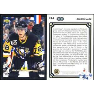 Jaromir Jagr Pittsburgh Penguins Signed 1992 Upper Deck Euro Star Card 