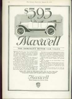 HUGE Lot of 1916 1920s Maxwell Auto Vintage Ads   9  