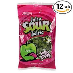 Juicy Twist Sour Apple Juicy Twists, 4.5 Ounce (Pack of 12)  